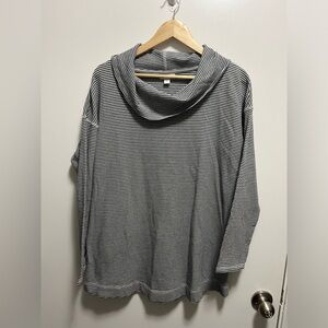 J.Jill Cowl Neck Stripe Sweater Womens Size Large